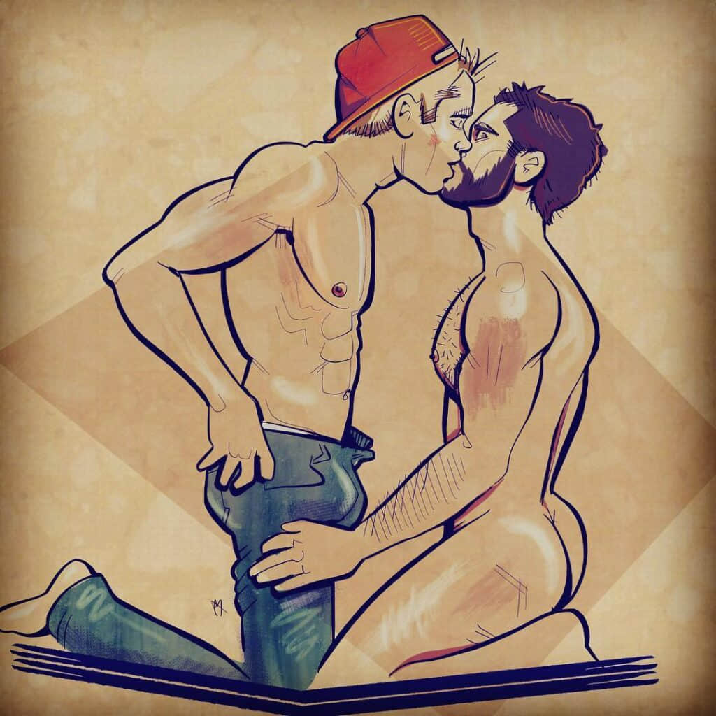 性感男同志IG插画帐号,刻划男男炽热情慾让你默默按下追踪-NICEOLO