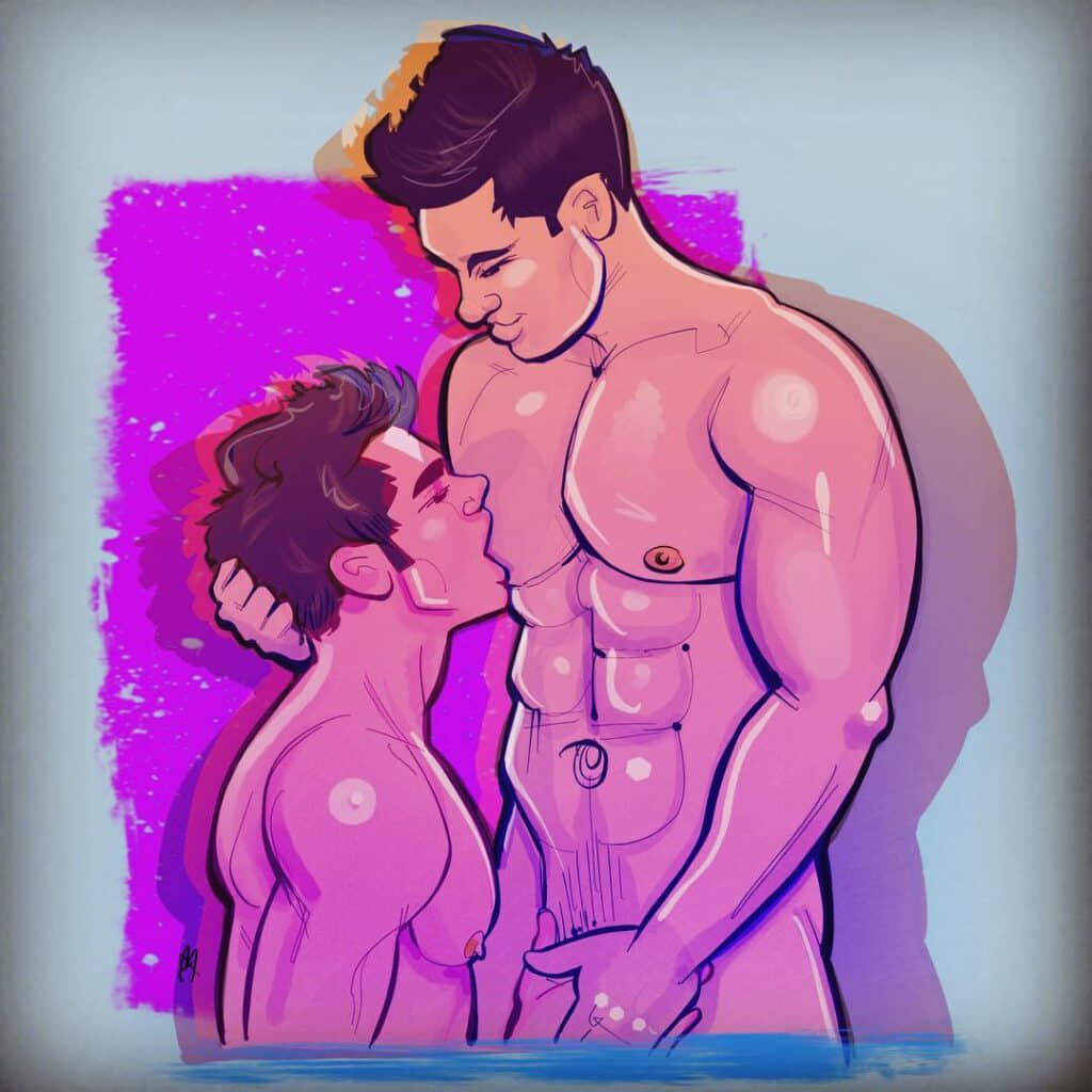 性感男同志IG插画帐号,刻划男男炽热情慾让你默默按下追踪-NICEOLO