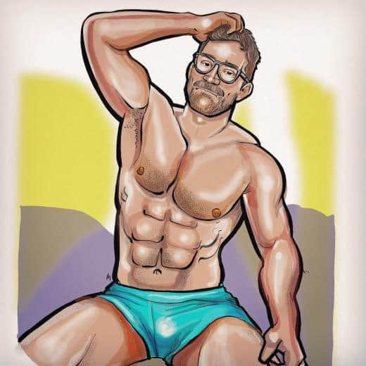 性感男同志IG插画帐号,刻划男男炽热情慾让你默默按下追踪-NICEOLO