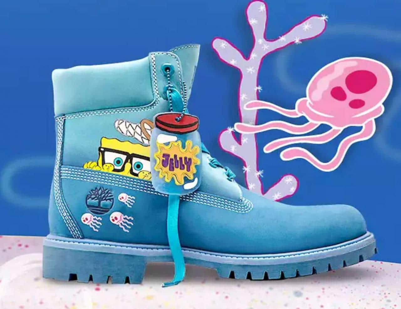 海绵宝宝和Timberland联名系列 经典六寸靴与美味蟹堡超级搭!-NICEOLO