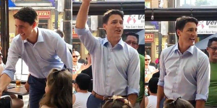 史上第一！加拿大总理杜鲁道惊喜快闪同志酒吧　群众争相合照！-NICEOLO