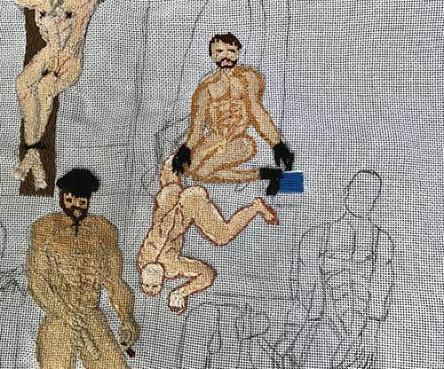 纽约刺绣艺术家领受天主恩典 用丝线创作迷人酷儿与BDSM禁忌图样-NICEOLO