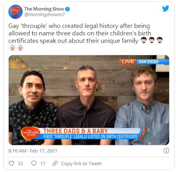 美国加州政府认证 两个娃儿三个爸合法成家!记者:孩子们怎么叫爸爸?-NICEOLO